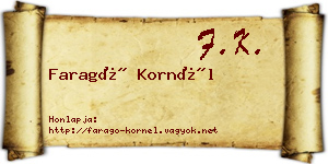 Faragó Kornél névjegykártya